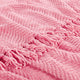 Tweed Knitted Throw Blanket, Strawberry Ice, 60"x80"