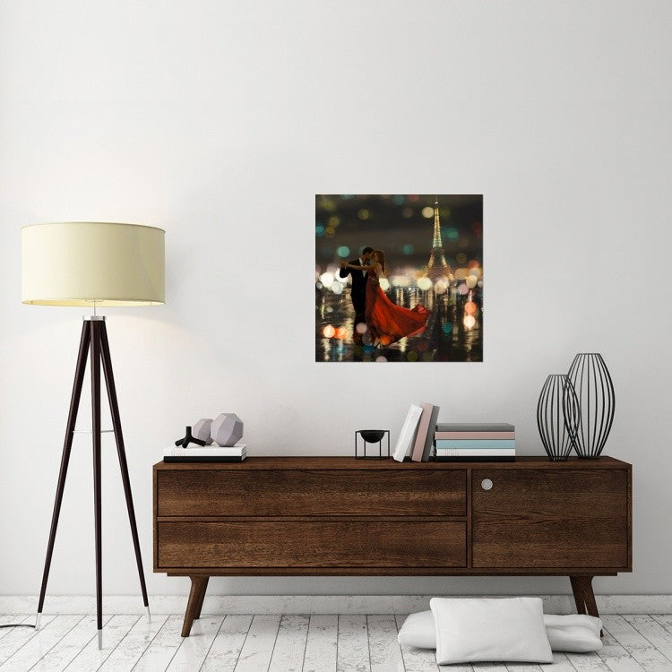 "Midnight in Paris" Stretched Canvas Giclee by Dianne Loumer, 30x30"