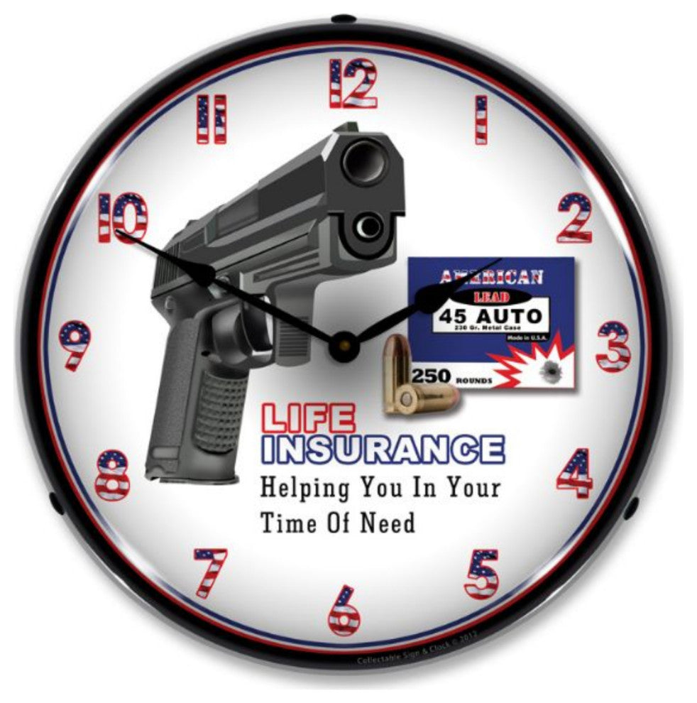 RE1207385 Gun Insurance Clock