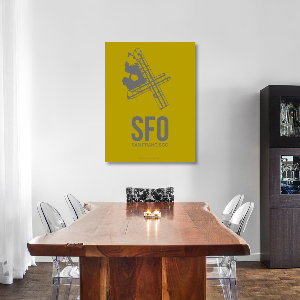 "SFO San Francisco Poster 3" Fine Art Print