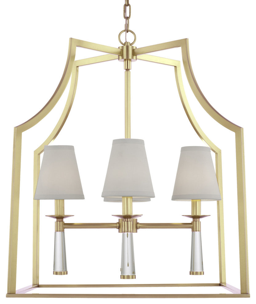 Crystorama Lighting Group 8864 Baxter 4 Light 22"W Chandelier - Aged Brass