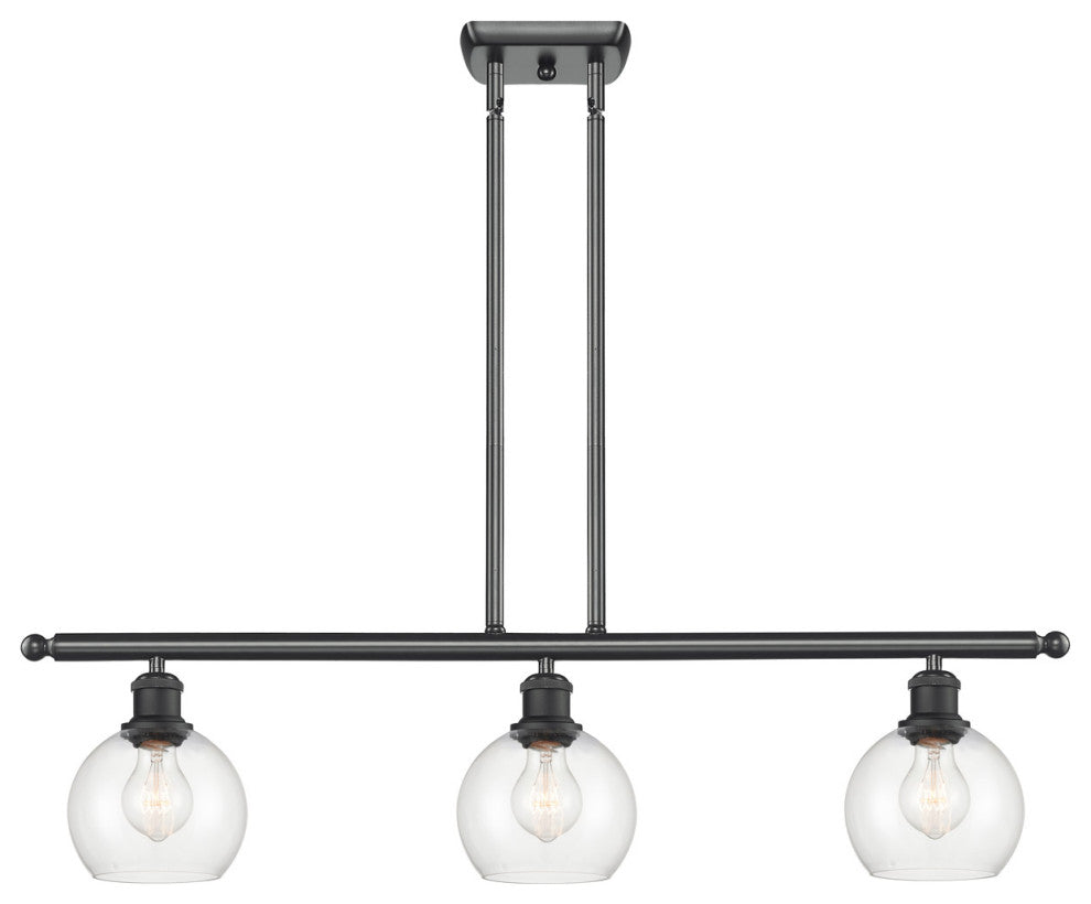 Innovations 516-3I-BK-G122-6 3 Light 36" Island Light, Matte Black