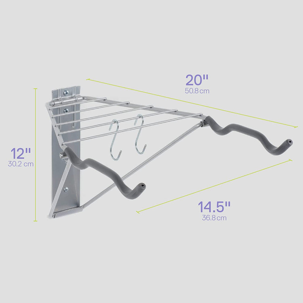 Two Bike Wall Mount Rack w/ Shelf