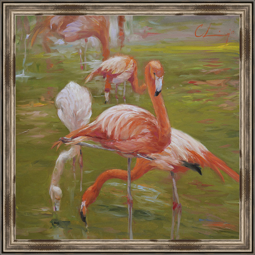 "Flamingo I" Wall Art, 20"x20"