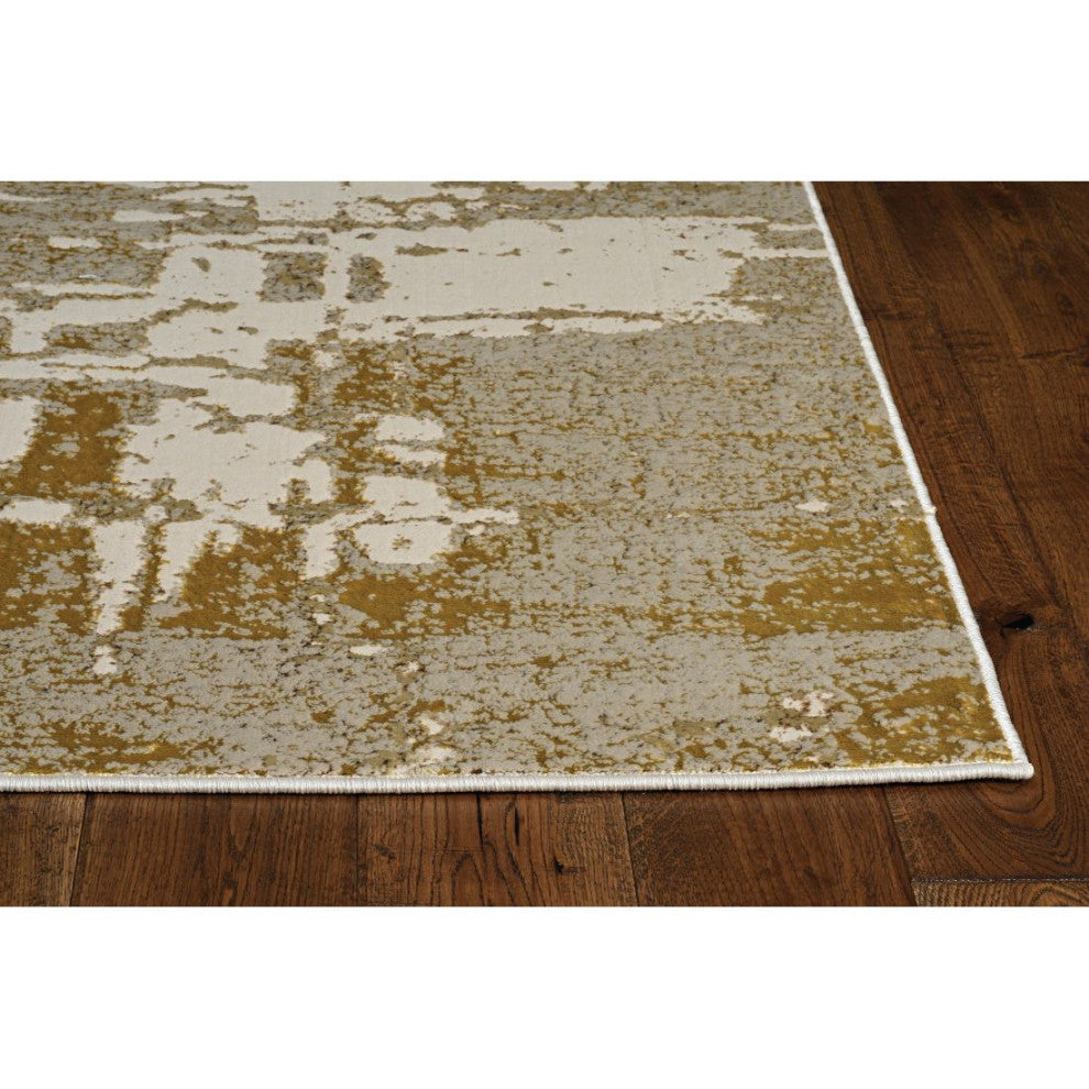 KAS Luna 7132 Ivory/Gold Escape Area Rug, 9'10"x13'2"