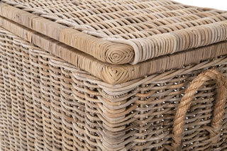 Rattan Kobo Decorative Storage Trunk With Lid, Tall Size