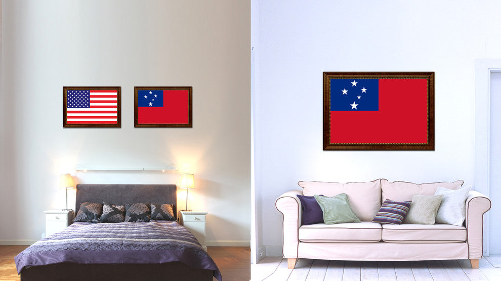 Samoa Country Flag Canvas Print, 15"x21"