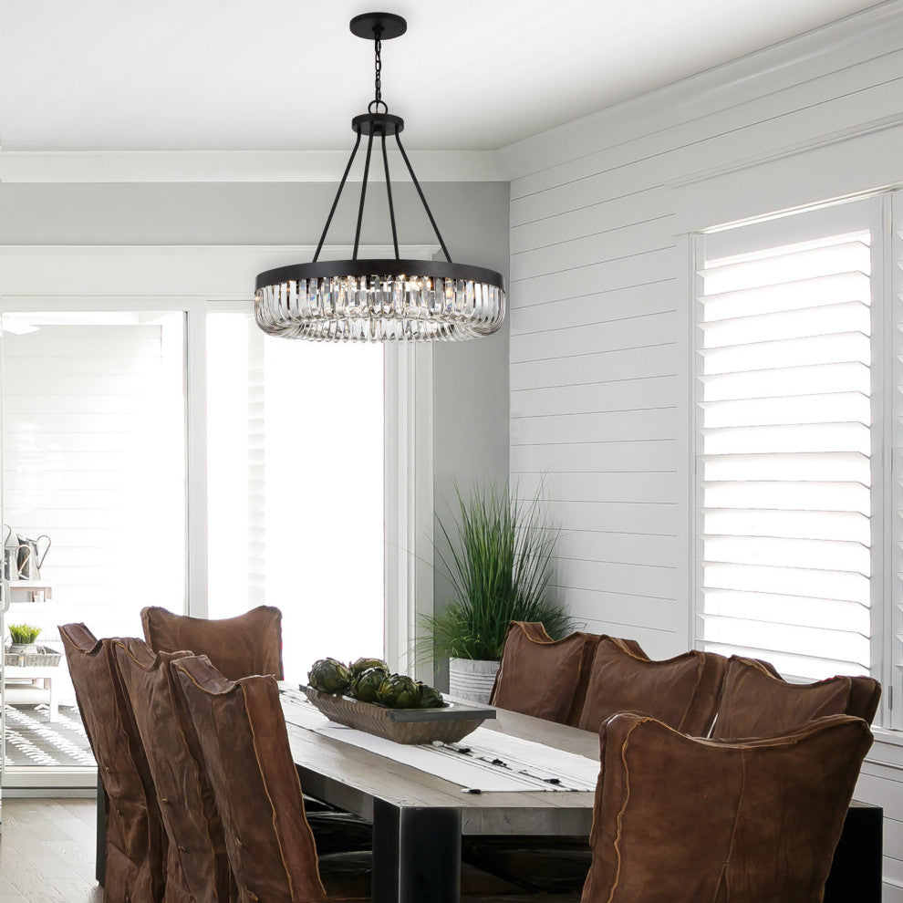 Crystorama Lighting Group ALI-B2010 Alister 10 Light 28"W Ring - Charcoal