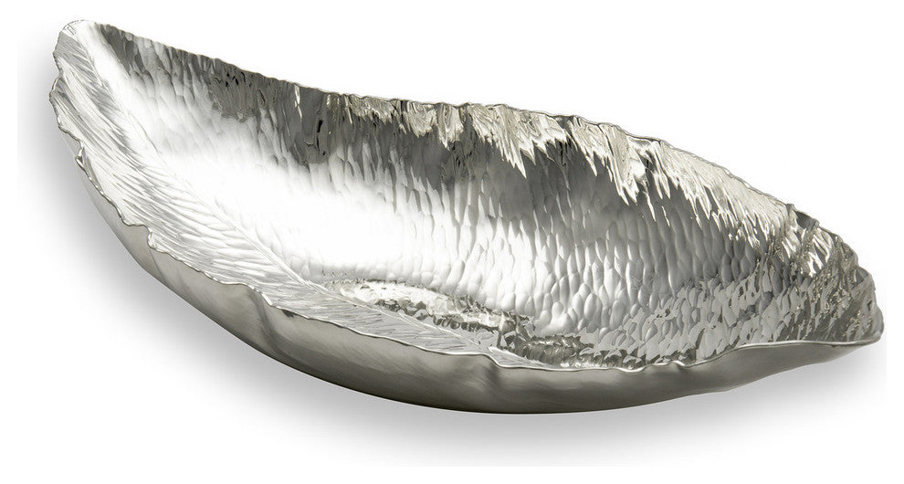 Magnolia Leaf Bowl, Silver, 10"