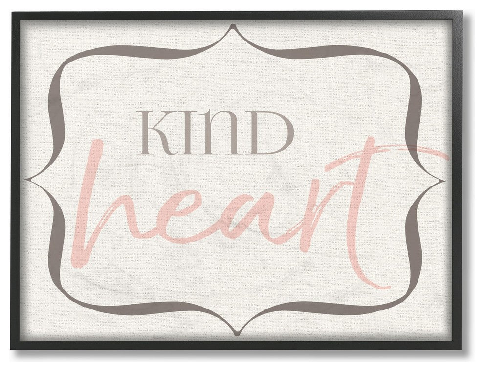 Stupell Ind. Elegant Kind Heart Framed Giclee Art, 16"x20"