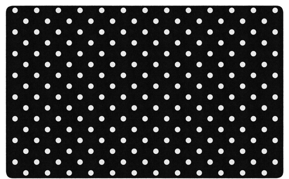Flagship Carpets CA2021-44SG Black White/Stylish Brights Small B/W Polka Dots