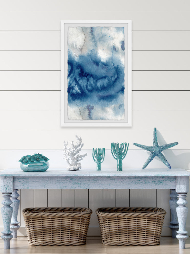"Converging Waves" Framed Painting Print, 20x30