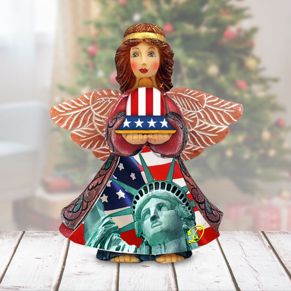 Patriotic Angel Figurine