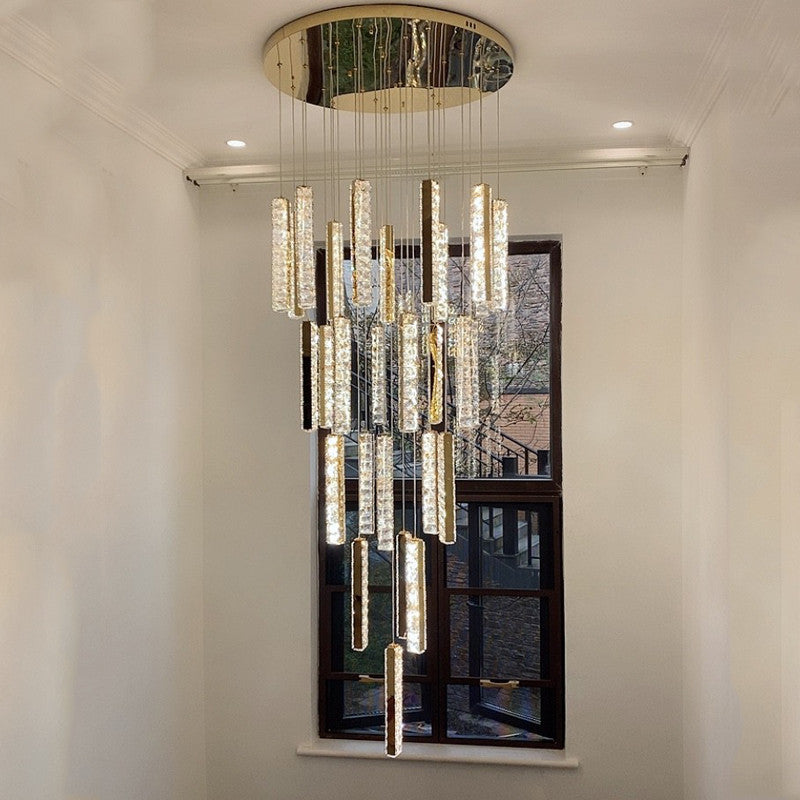 Santa Margherita Ligure | Creative Gold LED Crystal Chandelier, 21 Lights, Warm Light