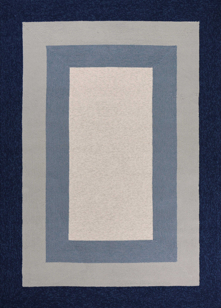 HomeRoots 6' x 9' UV treated Polypropylene Slate or Navy Area Rug