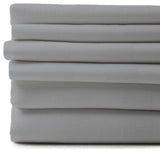 1800 Count 6-Piece Egyptian Cotton Deep Pocket Sheets, Silver, King / Cal King
