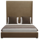 Nativa Interiors Moyra Plain Bed, Brown, Queen, Headboard: High