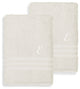 Denzi Bath Sheets With Monogrammed Letter, Set of 2, E