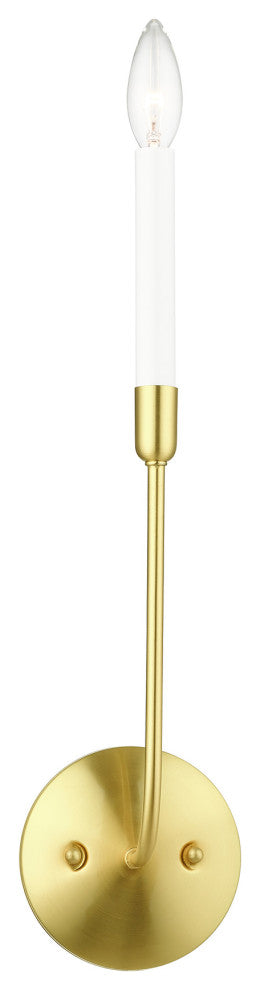 LIVEX LIGHTING 46061-12 1 Light Satin Brass Wall Sconce