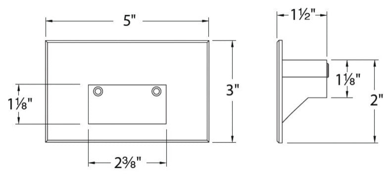 WAC Lighting LEDme Horrizontal Outdoor Step and Wall Light 277V, Brushed Nickel