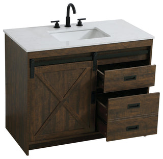 Home Living 42" Single Bathroom Vanity, Expresso