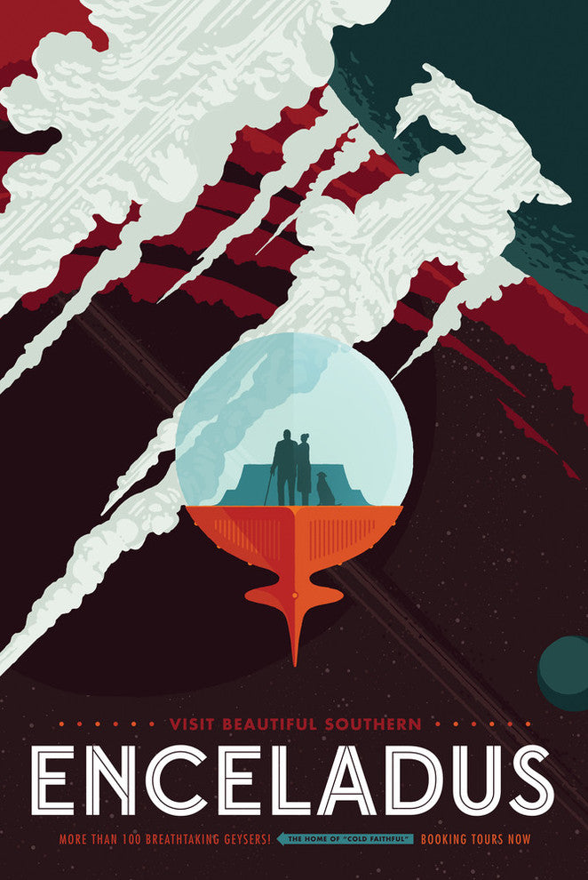 Epic Graffiti "Visions of the Future: Enceladus" Giclee Canvas Wall Art, 12"x18"