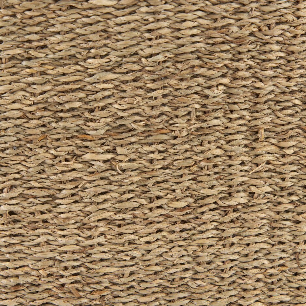 Copenhagen Medium Brown Square Twisted Seagrass Square Baskets, 3-Piece Set