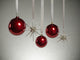 Starburst Glass 3D Hanging Ornaments, Set of 4, 4.75"