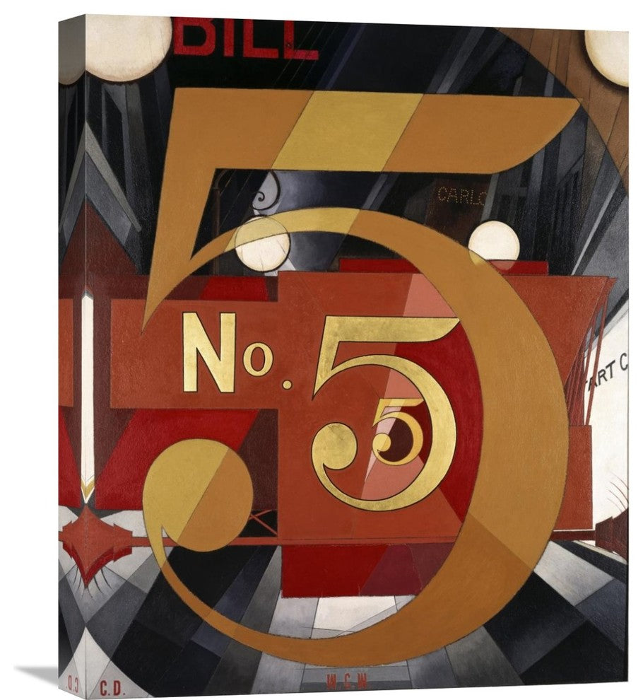 "The Figure 5 In Gold" Stretched Canvas Giclee by Charles Demuth, 18"x22"