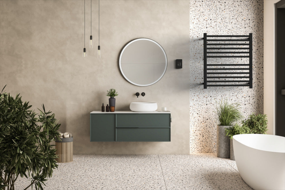 Quadro Q2932 Hardwired Towel Warmer, Matte Black