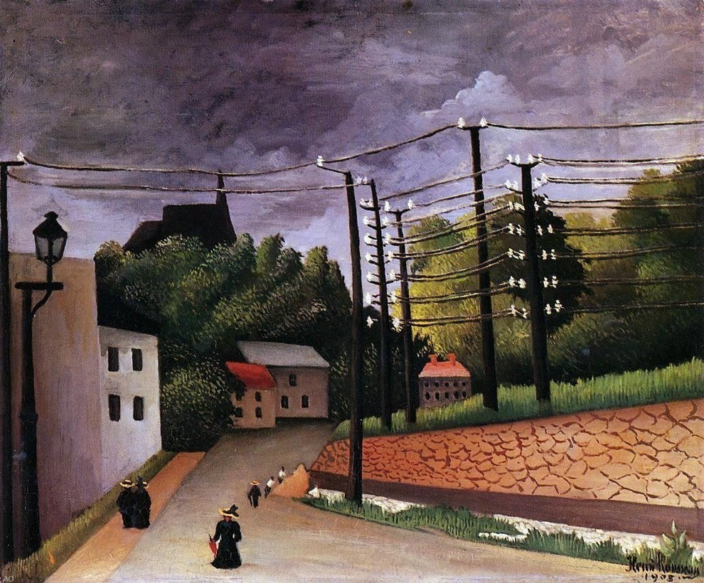 Henri Rousseau View of Malakoff Premium Canvas Print