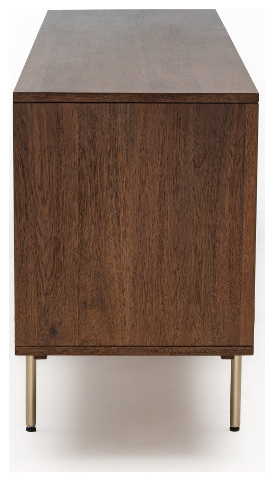 Studio London Arben Sideboard with Drawers Acacia Wood and Rattan Storage