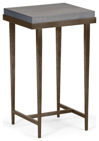 Wick Side Table, Bronze Finish, Maple Grey Accents