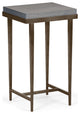 Wick Side Table, Bronze Finish, Maple Grey Accents