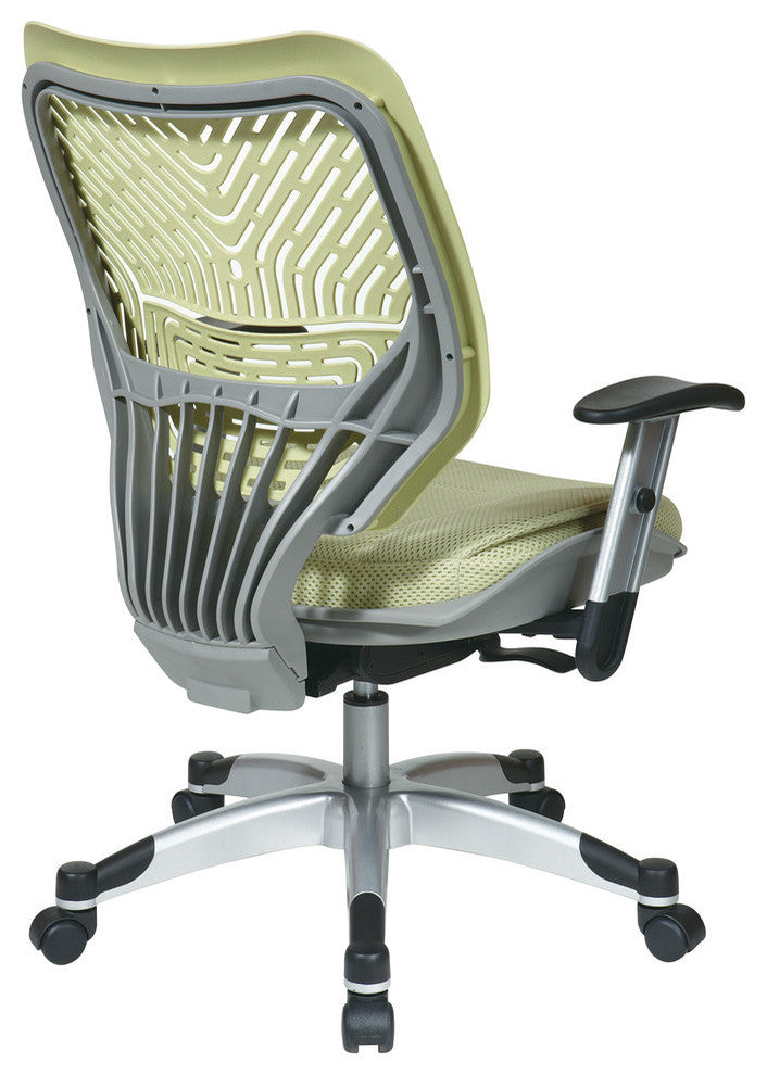 Unique Self Adjusting Spaceflex Back With Mesh Seat Managers Chair, Light Green