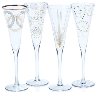 Festivity Champagne Flutes, Set of 4