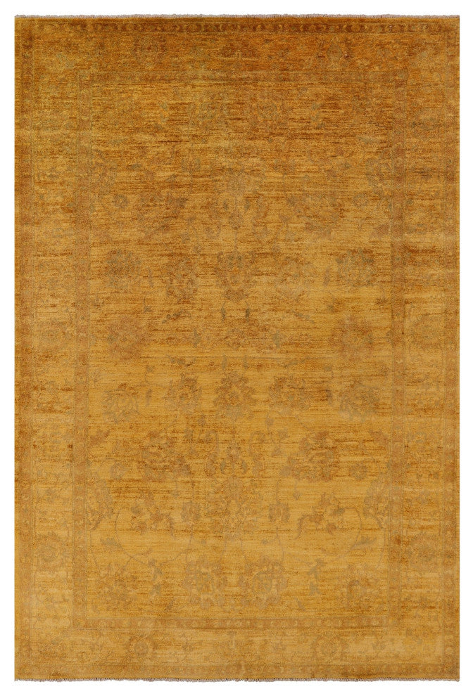 6' 2" X 9' 2" Full Pile Overdyed Hand-Knotted Wool Rug - PR2438