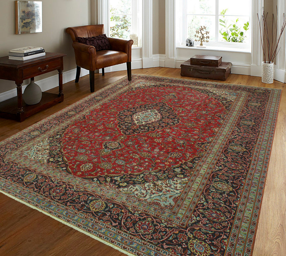 Fine Vintage Distressed Jovani Red Rug