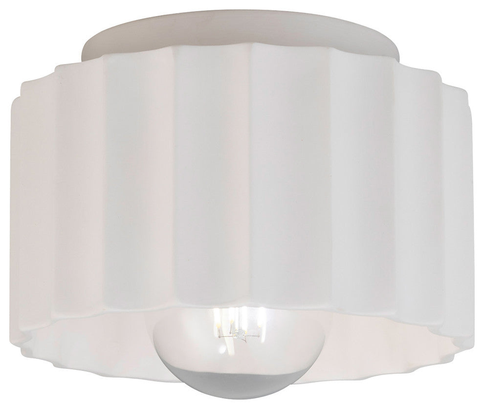 Radiance Outdoor Gear Ceramic Flush-Mount, E26, Bisque