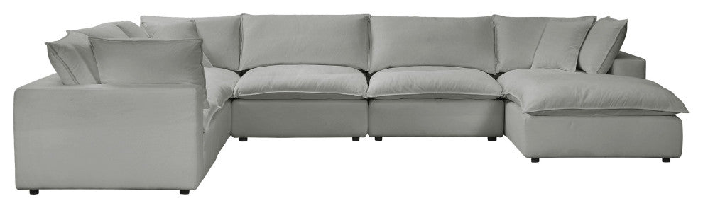 Cali Slate Modular Large Chaise Sectional