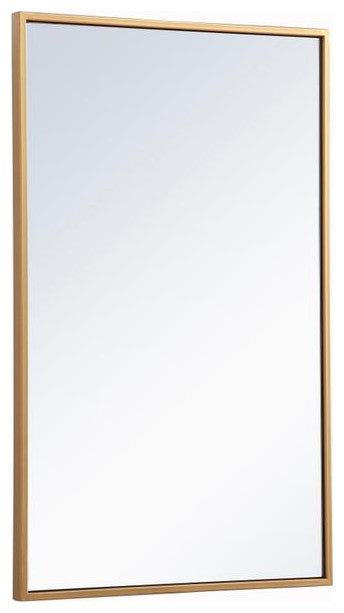 Metal mirror medicine cabinet 17 inch x 28 inch in Brass