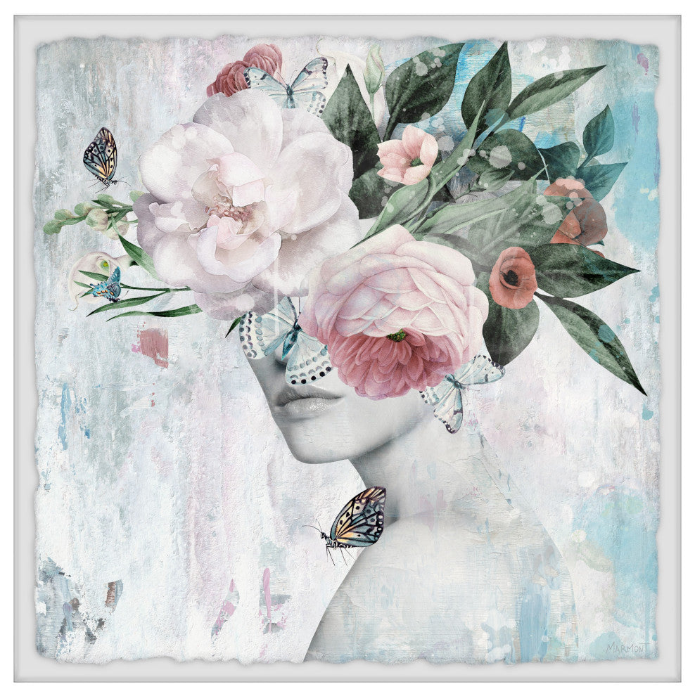 "Pastel Butterfly" Framed Painting Print, 32x32