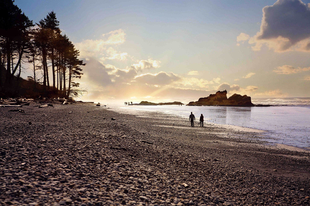 "Sunset Beach Walk" Print on Canvas by Sylvia Cook
