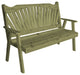 Cedar Fanback Bench, Linden Leaf Stain, 4 Foot