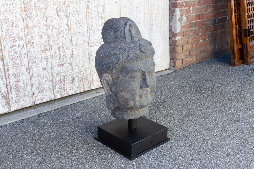 Original Carved Stone Buddha Head