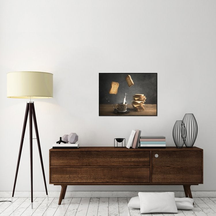 "Splash" Framed Canvas Giclee by Ali Bader, 33x25"