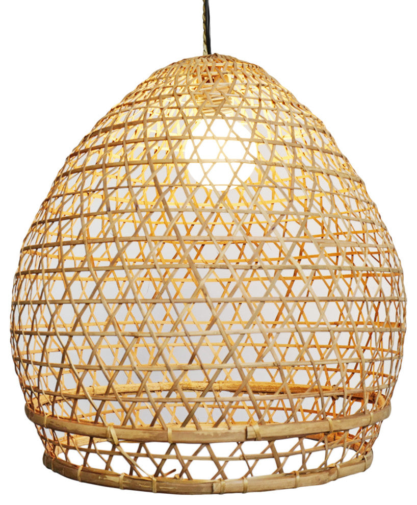 Wicker Fish Basket Lantern Medium