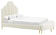 Bianca Cream Velvet Bed in King