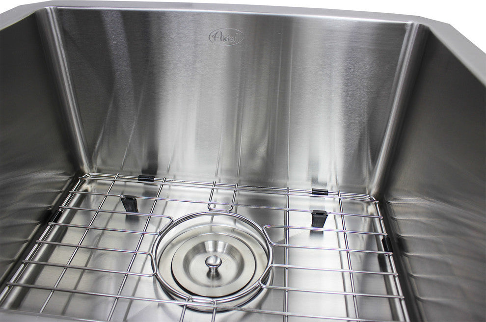 17" 16 Gauge Undermount Single Bowl Stainless Steel Sink Package