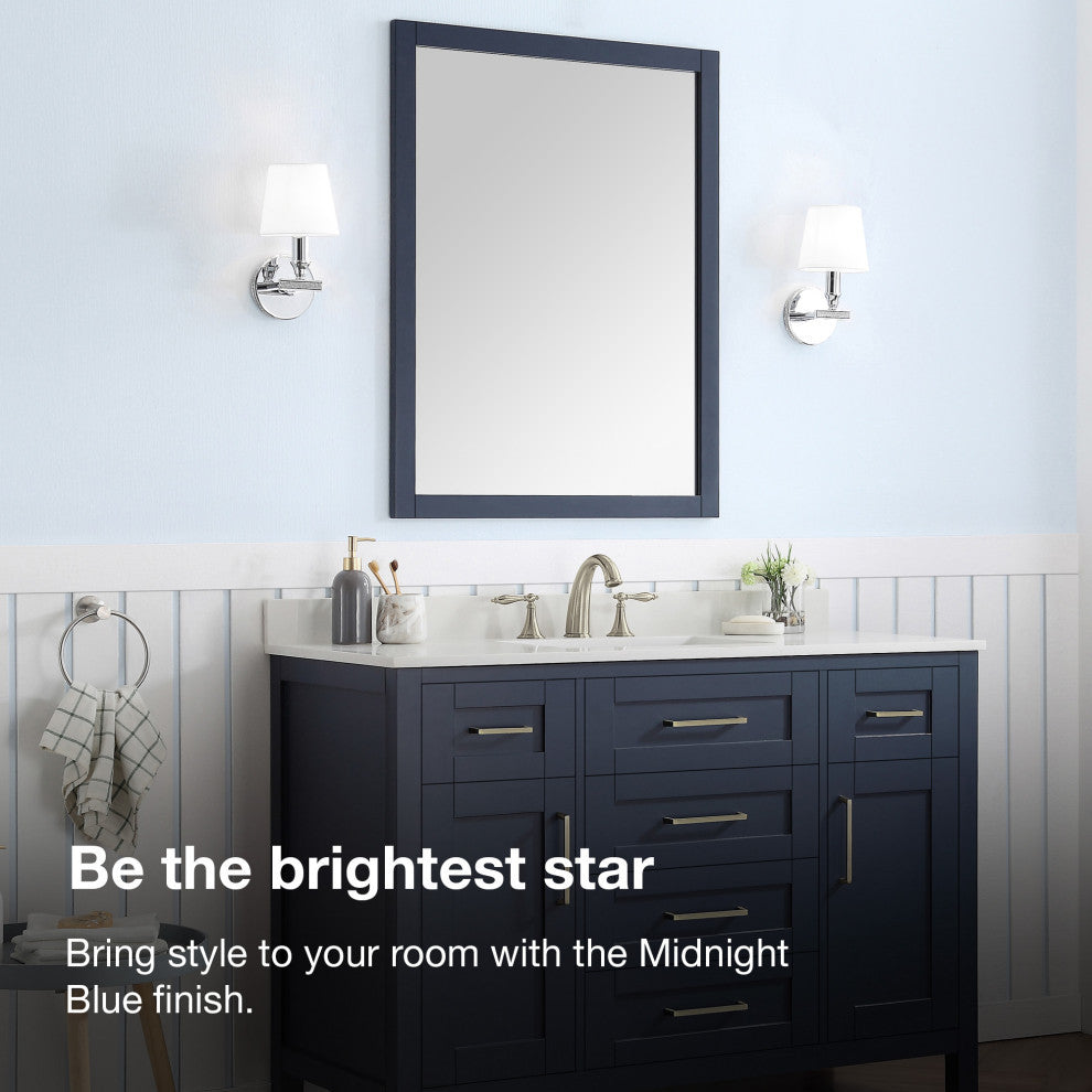 OVE Decors Tahoe 28"x36" Mirror, Midnight Blue